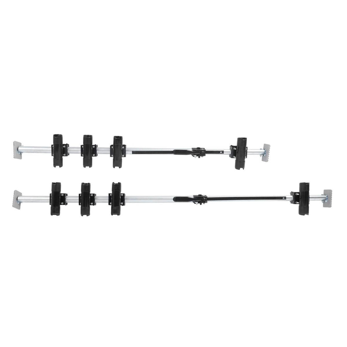 Solid Spare Truck Bed Rod Rack Fishing 4 Rod Holder Aluminum Adjustable Pickup Silvery Black