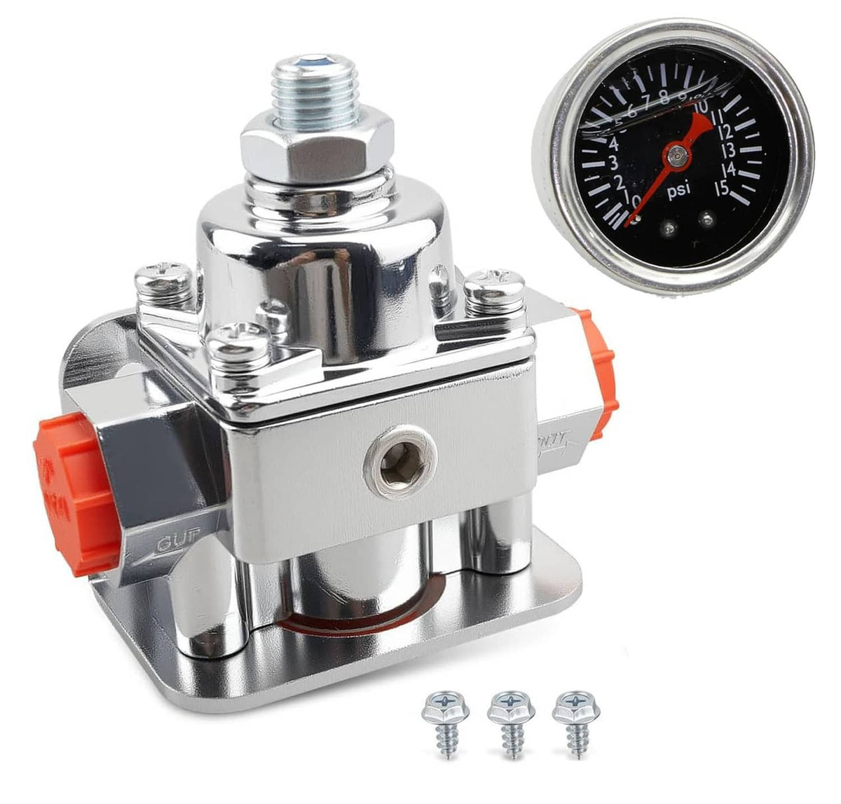 Solidspare New 12-804 Low Fuel Pressure Regulator Gauge Fit for Carburetor Carb Quick Fuel