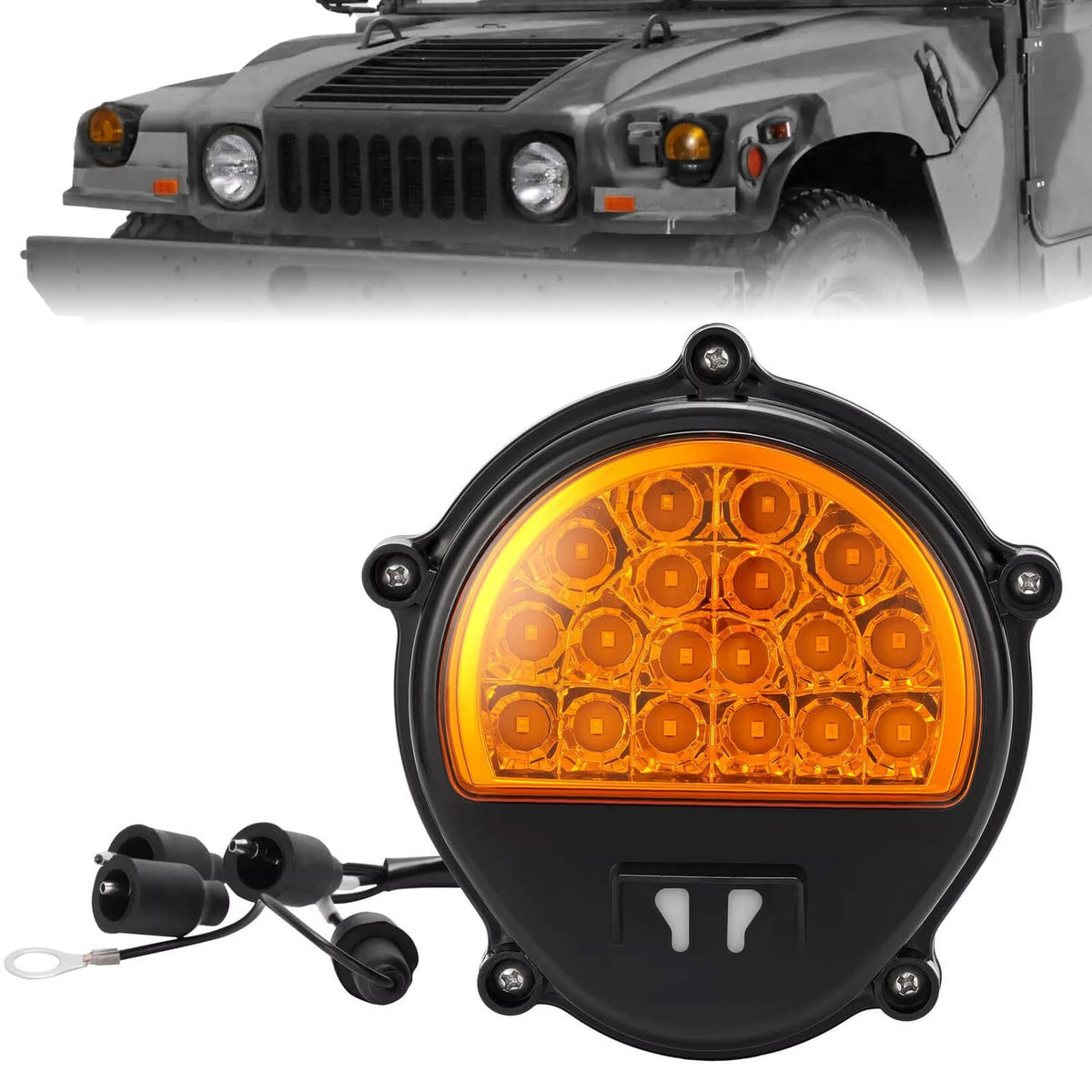Solid Spare Yellow Lens LED Front Turn Signal Light For Humvee M35 M998 Trucks #12422957