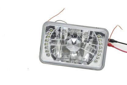 4pcs 4x6" LED Halo Headlights DRL Beam For Chevy C10 Pickup truck 1980-1986