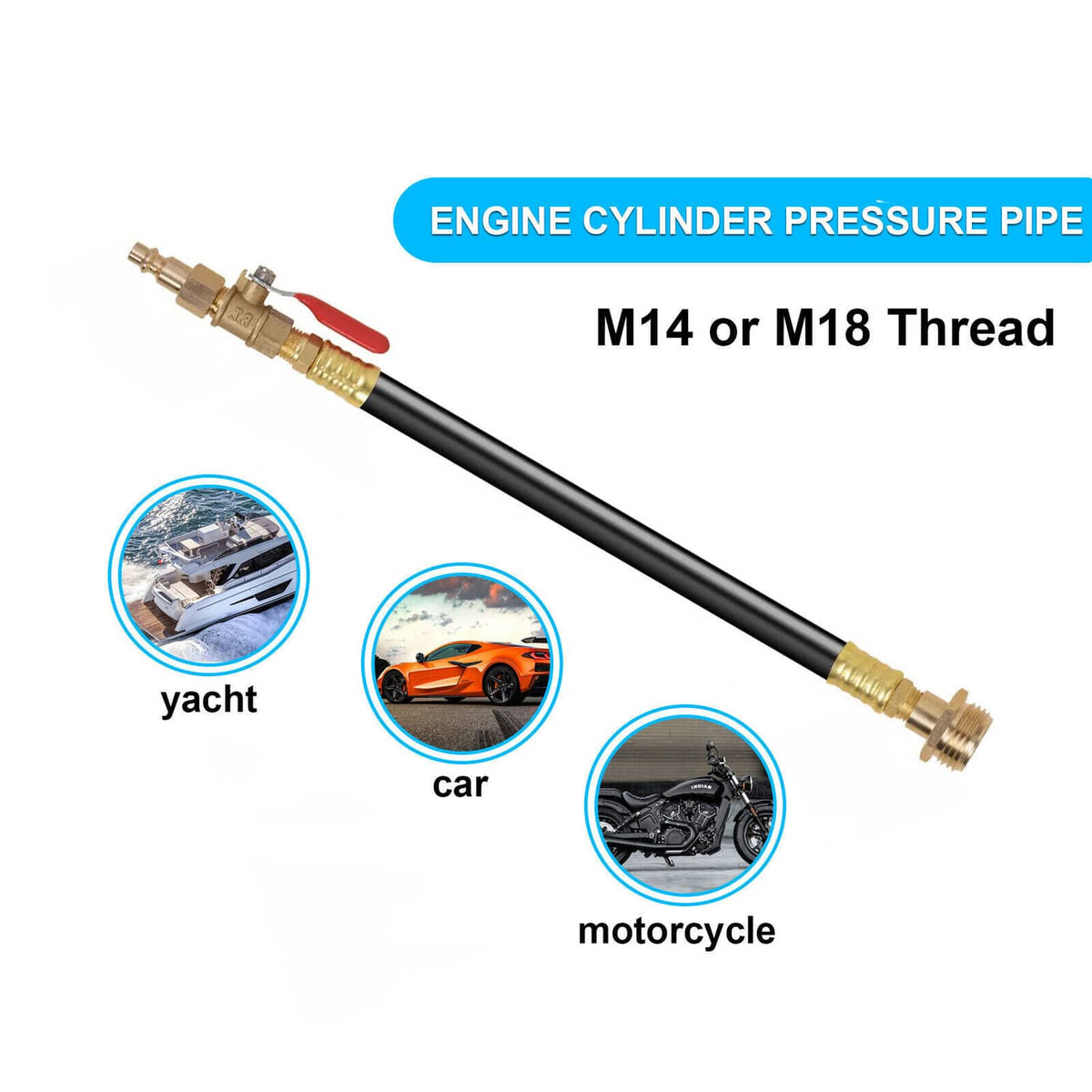 Solidspare LS Engine Valve Spring Compressor Tool & Air Holding Hose For GM LS1 LS3 LS2 LS6