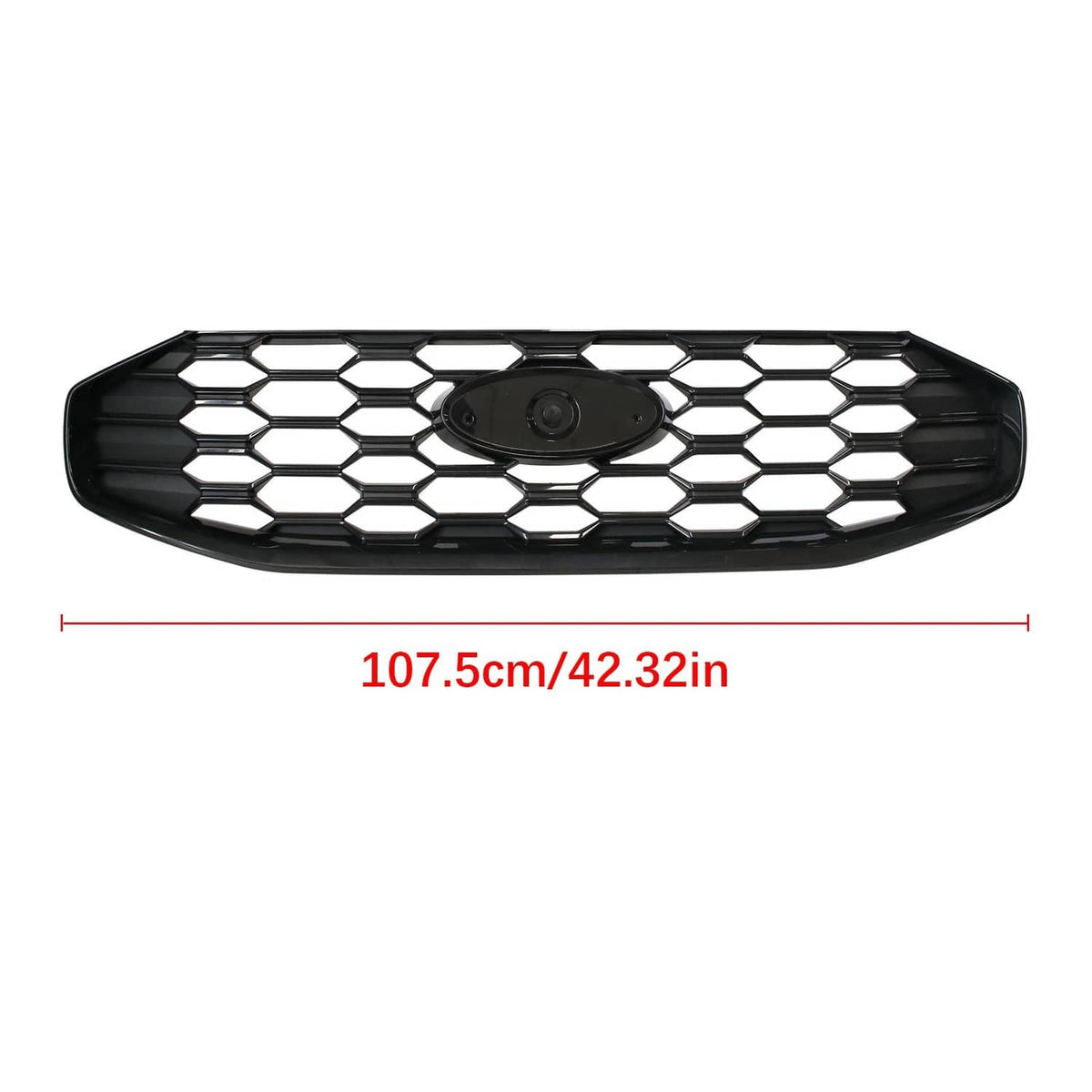 Solidspare For 2023-2025 Ford Escape ST-Line Front Black Grille W/O Radar Holes PJ6Z8200E