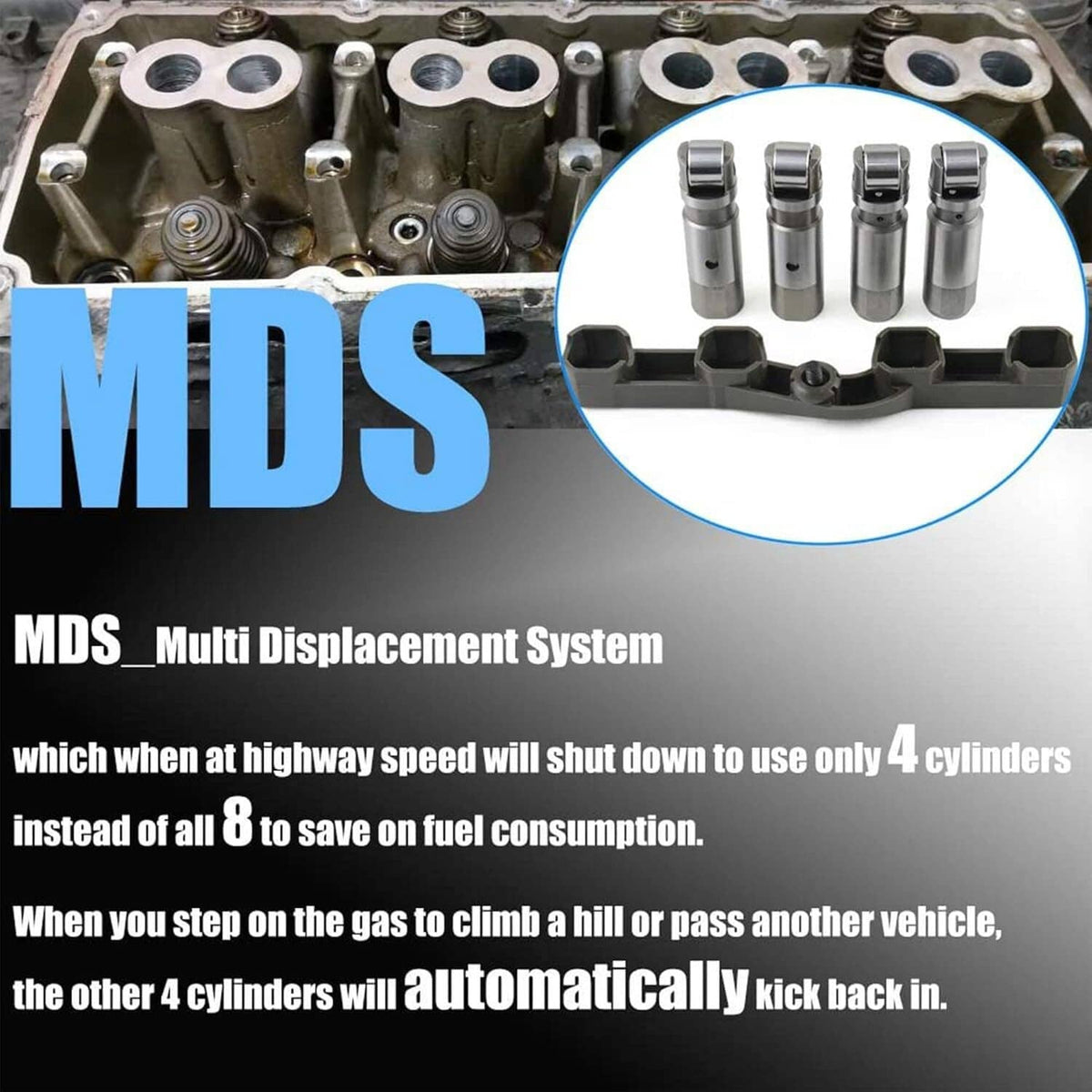 Solidspare New MDS Hydraulic Lifters Set for 05-18 Chrysler Dodge Jeep Ram 5.7 6.1 6.4 HEMI