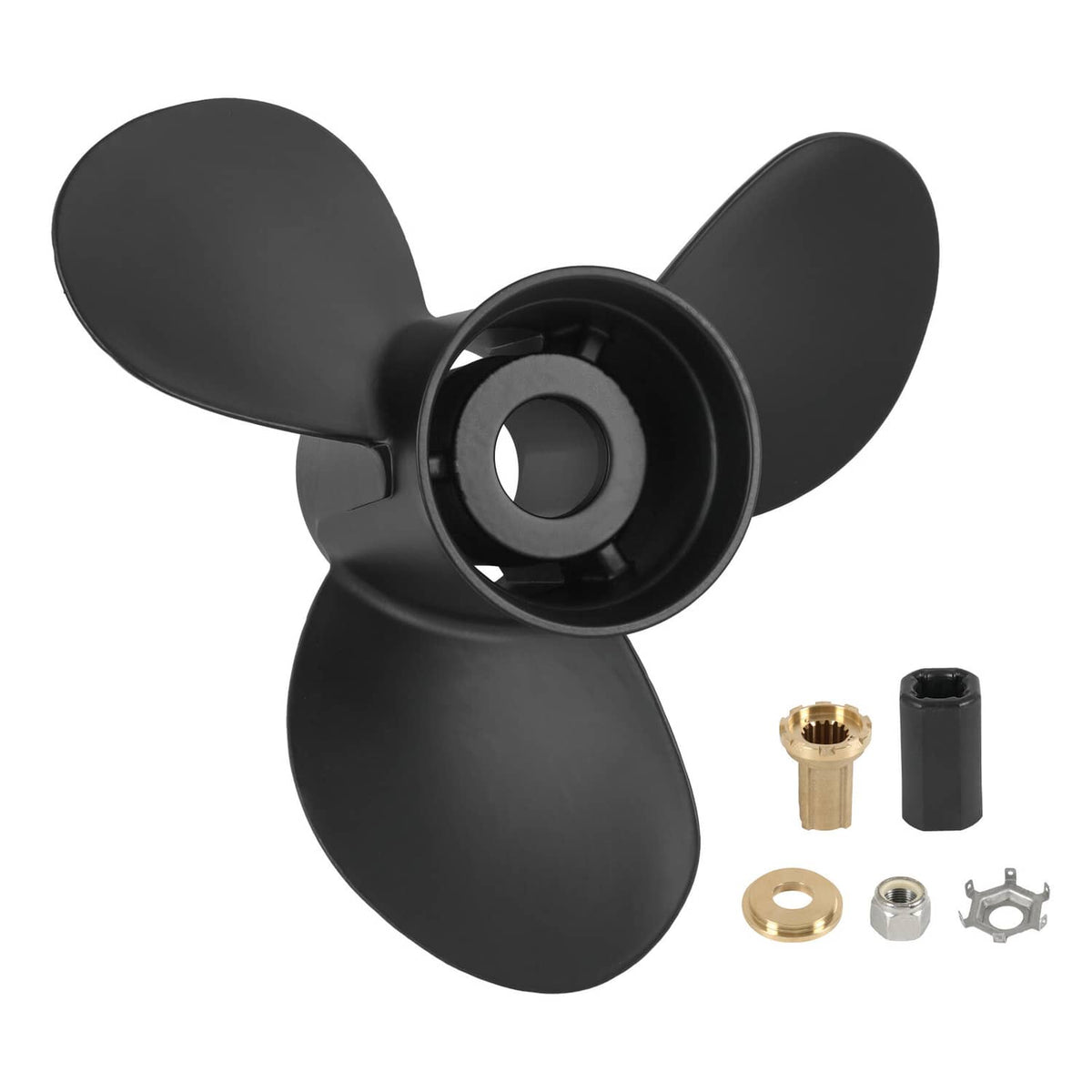 Solidspare Boat Propeller 13.25"x 17 Pitch for Mercury 48-77344A45 40-140 HP OEM 13-1/4x17P