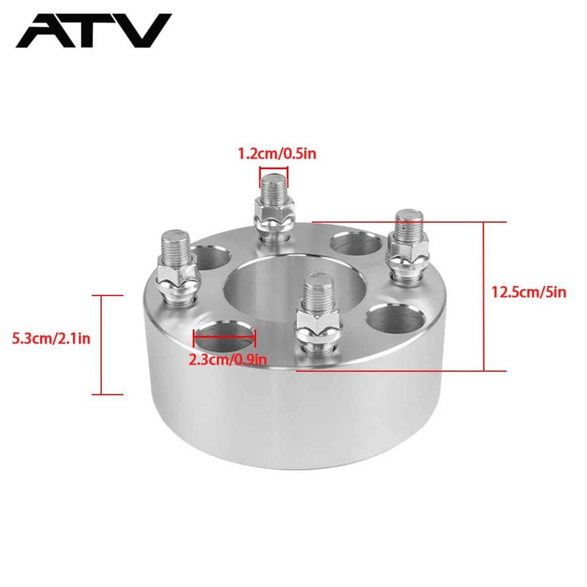 Solidspare 2× 2 inch 4x4 Wheel Spacers Adapters For Golf Cart  GO Club Car 1/2"x20 Studs