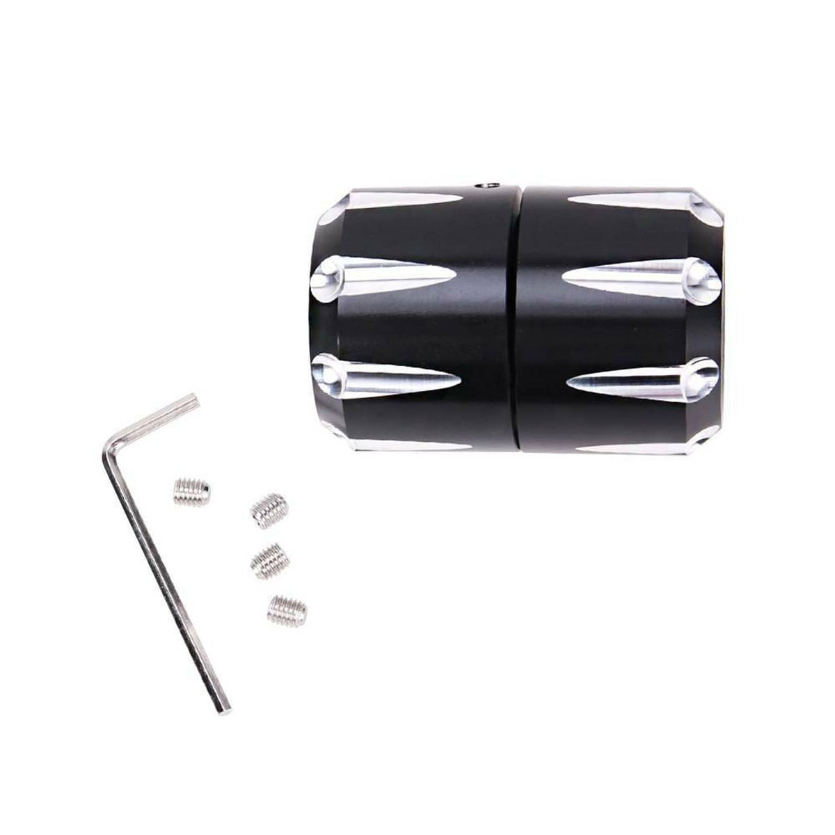 Solidspare Black Thick Cut Front Axle Cap Nut Covers For Harley Touring Road Glide King