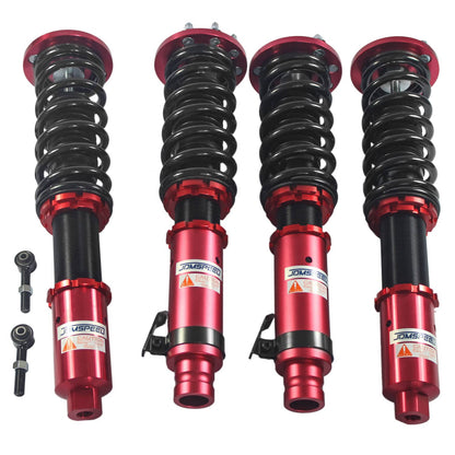 Solidspare Red Full Coilover Suspension Spring Struts Kit For 03-07 Accord 04-08 Acura TSX