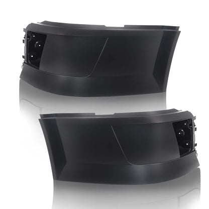 LH+RH Front Bumper End Cap Extension Corner W/Fog Light Hole For Volvo VNL 04-18