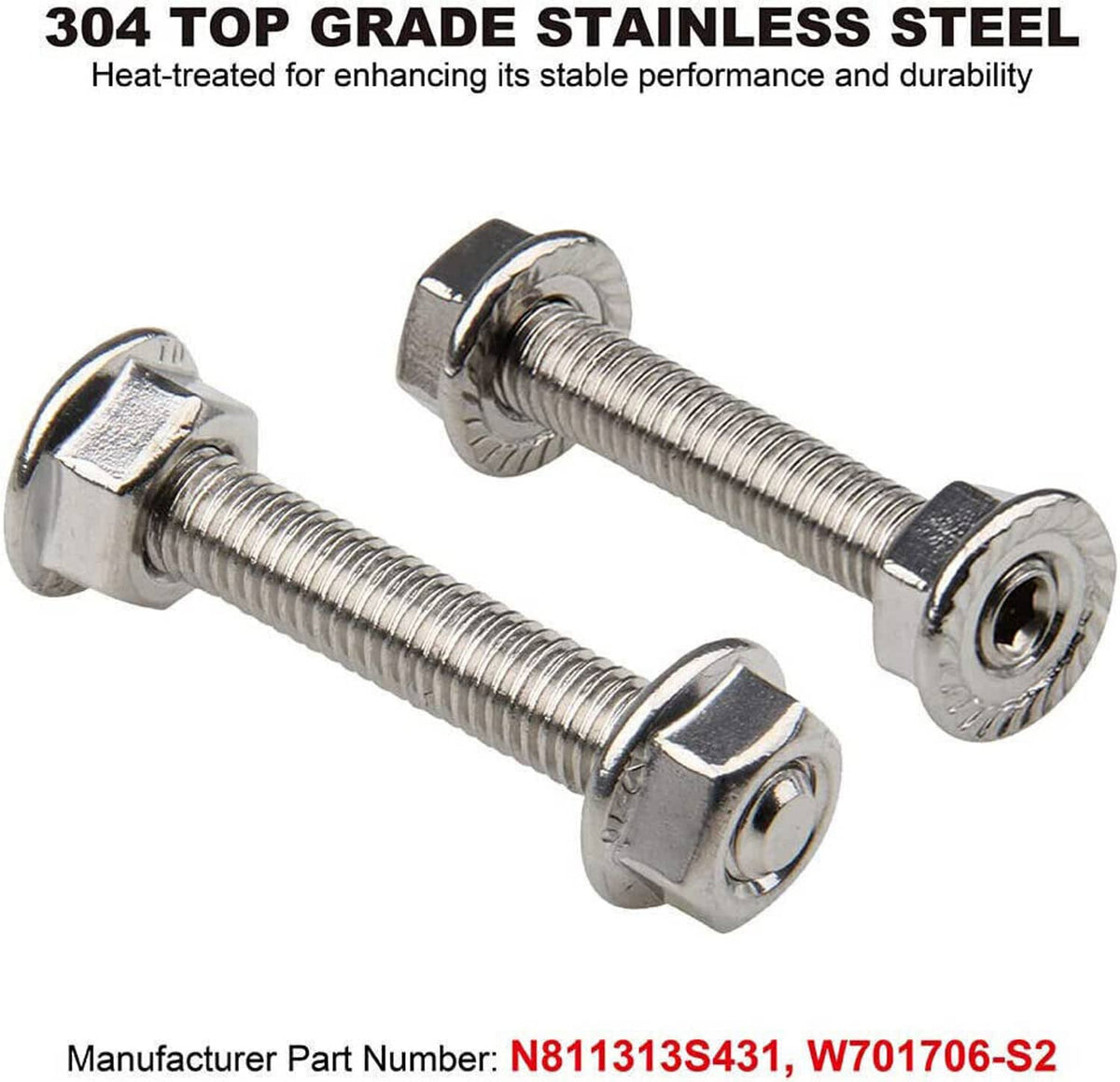 Solidspare 16pcs Stainless Steel Exhaust Manifold Stud Nuts Set for Ford 4.6L 5.4L Liter V8