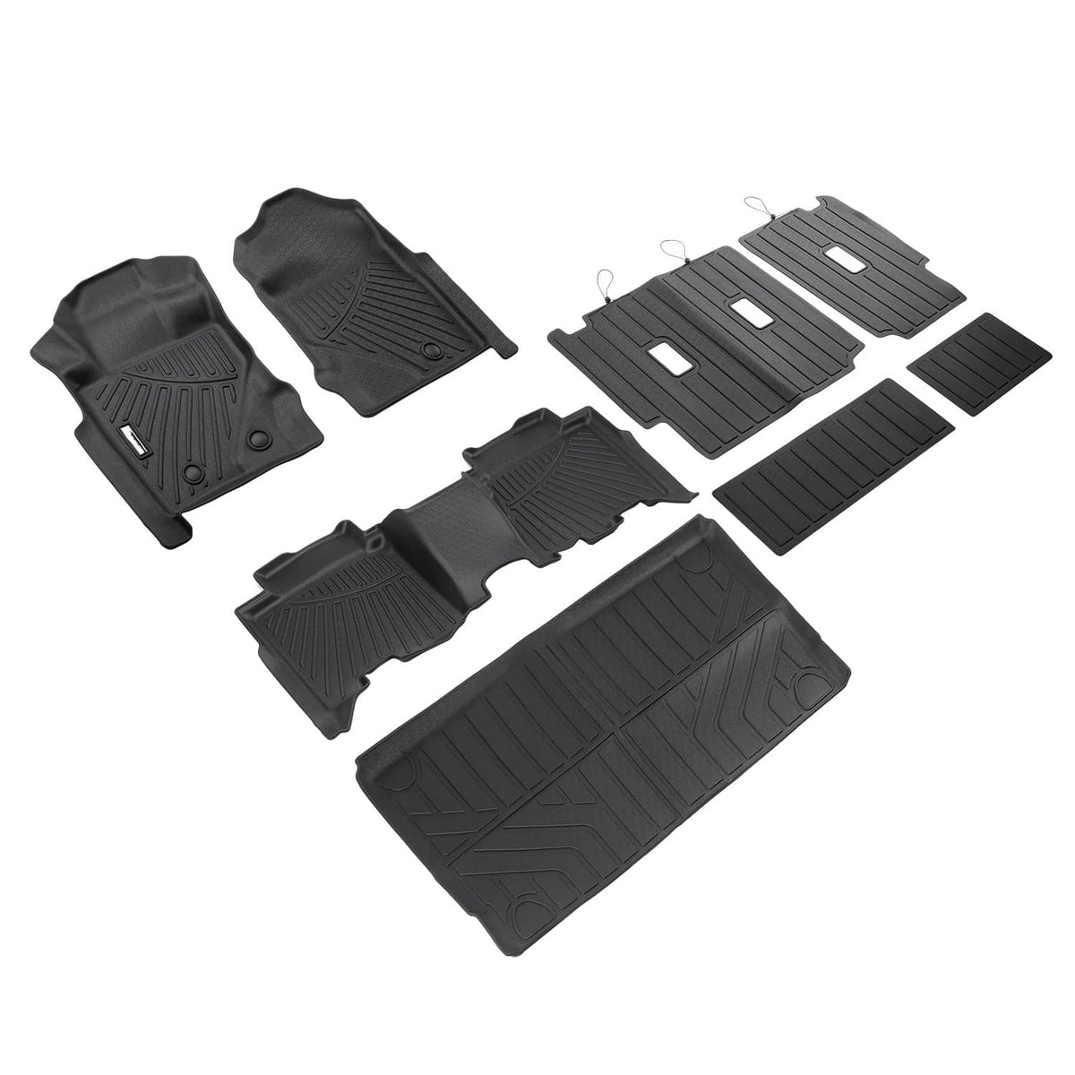 Solidspare Full Set Floor Mats For Ford Bronco 4 Door 2021-2026 TPE All Weather Floor Liner