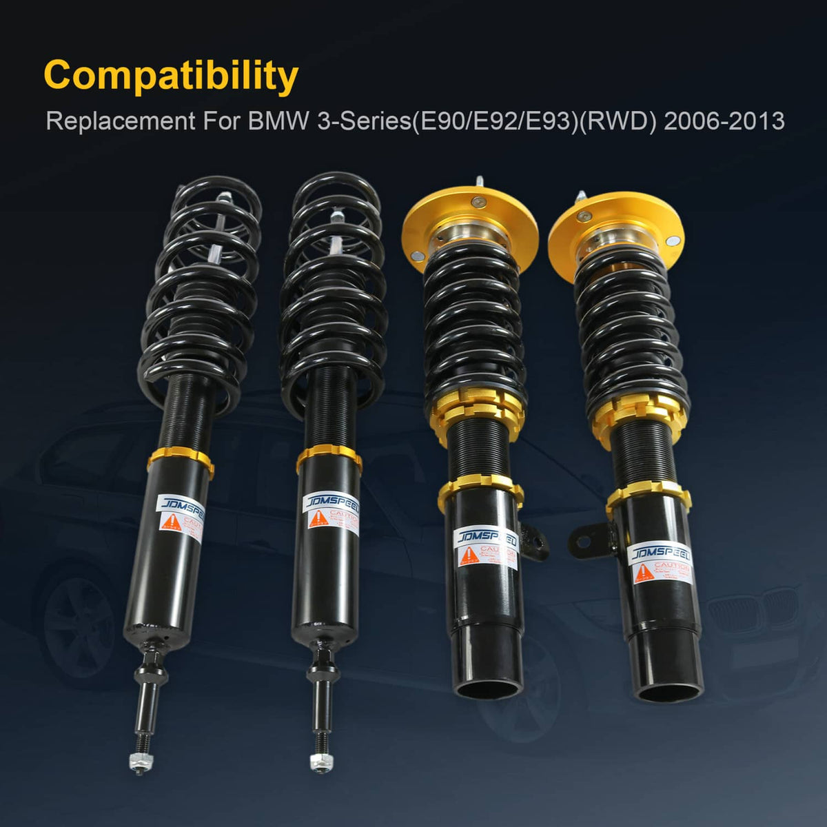 Solidspare Coilovers Suspension Kit For 2006-2013 BMW 3-Series E90 E91 E92 Adj Height