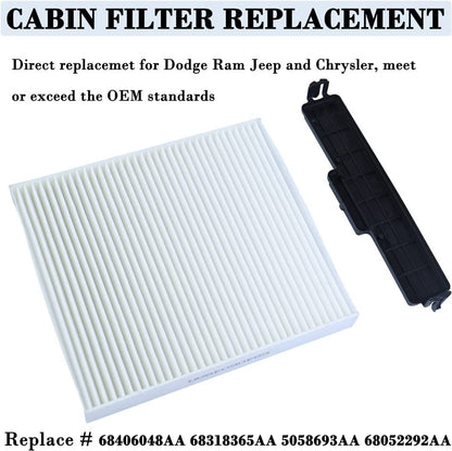 Solidspare Cabin Air Filter & Filter Access Door 68318365AA for Dodge Ram 1500 2500 3500