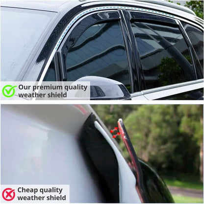Solidspare New For 18-24 8th Gen Toyota Camry JDM 3D Mugen Style Window Visors Rain Guards