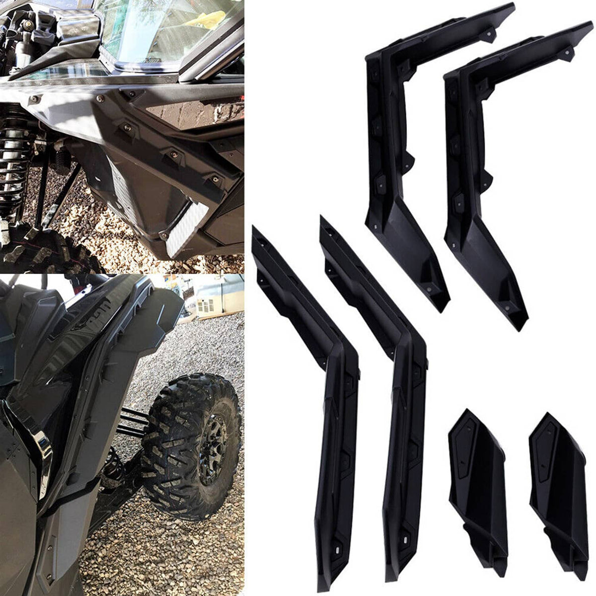 Solidspare Front and Rear Mud Guard Mud Flaps for Can-Am Maverick X3 Turbo RR 2017 - 2024