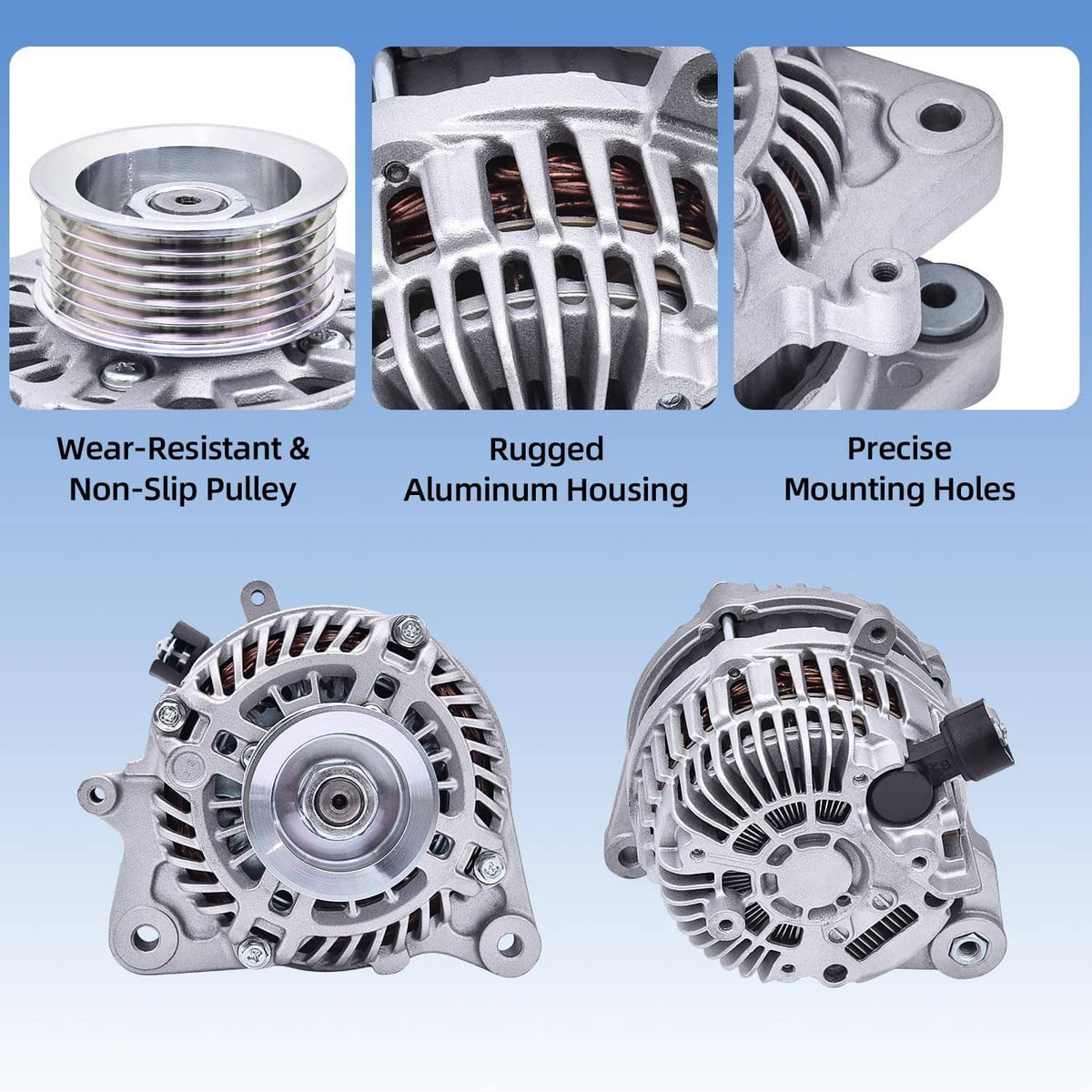 Solidspare 12V 95A CW Alternator For 2012-2015 Honda Civic 1.8L 2013-2015 Acura ILX 2.0L