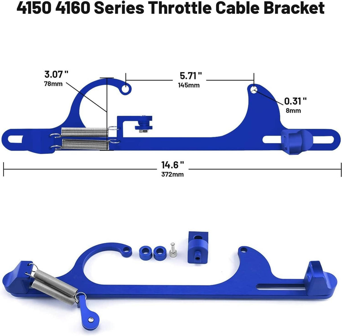 Solidspare Throttle Cable Carb Bracket Carburetor 350 for Holley Aluminum 4150 4160 Series