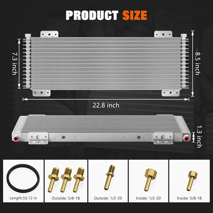 Solidspare LPD47391 47391 For Tru-Cool 40000 GVW Transmission Oil Cooler Low-Pressure Drop