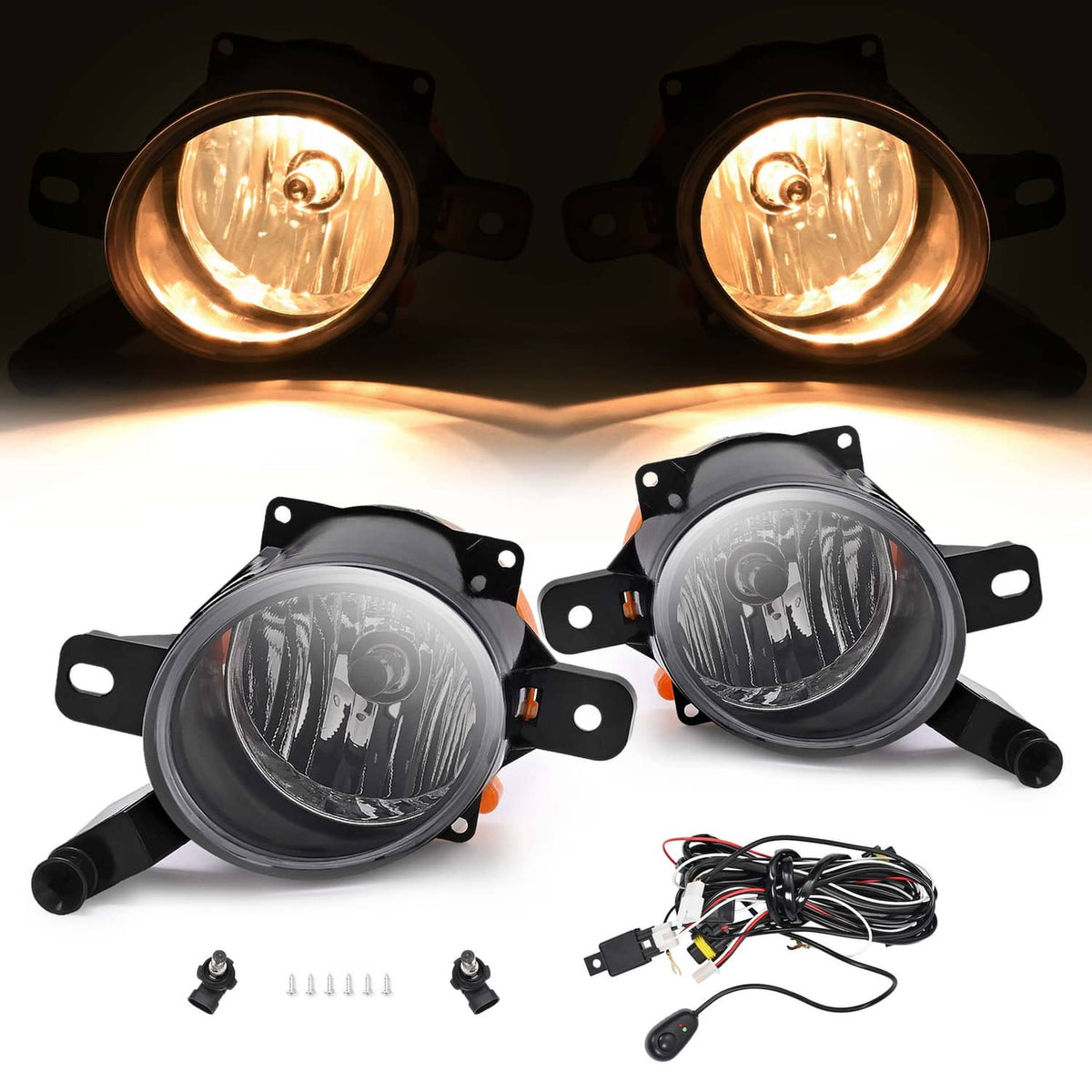 Solid Spare For Chevy Malibu 2013-2015 Clear Lens Pair Bumper Fog Light Driving Lamp LH & RH
