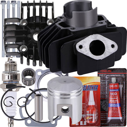 Solidspare 60CC Cylinder Piston Gasket Top End Kit for Yamaha Tri-Zinger 4-Zinger YT60/YF60