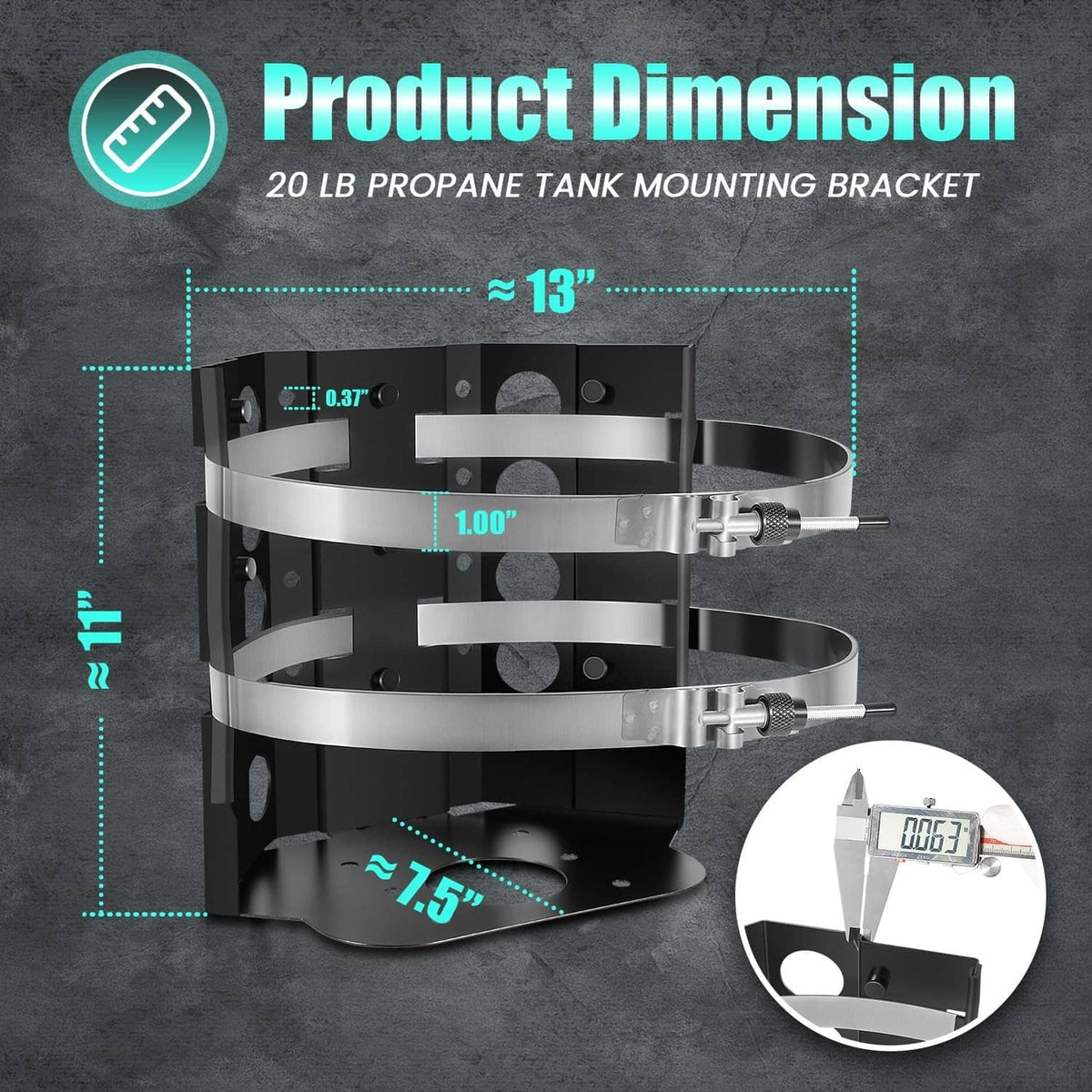 Solidspare 20lb Propane Tank Mounting Bracket Replace BKT-2290 for Vehicle RV Trailer Boat