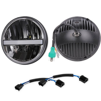 Solidspare 2Pcs For Chevrolet Bel Air 7" inch Round Halo LED Headlights DRL Turn New