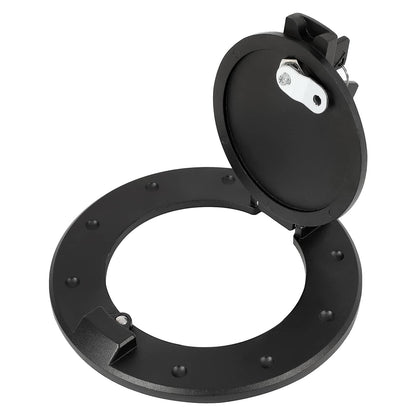 Solid Spare For Hummer H2 2003-2009 Locking Fuel Door Gas Tank Cap Cover ALUMINUM Black New