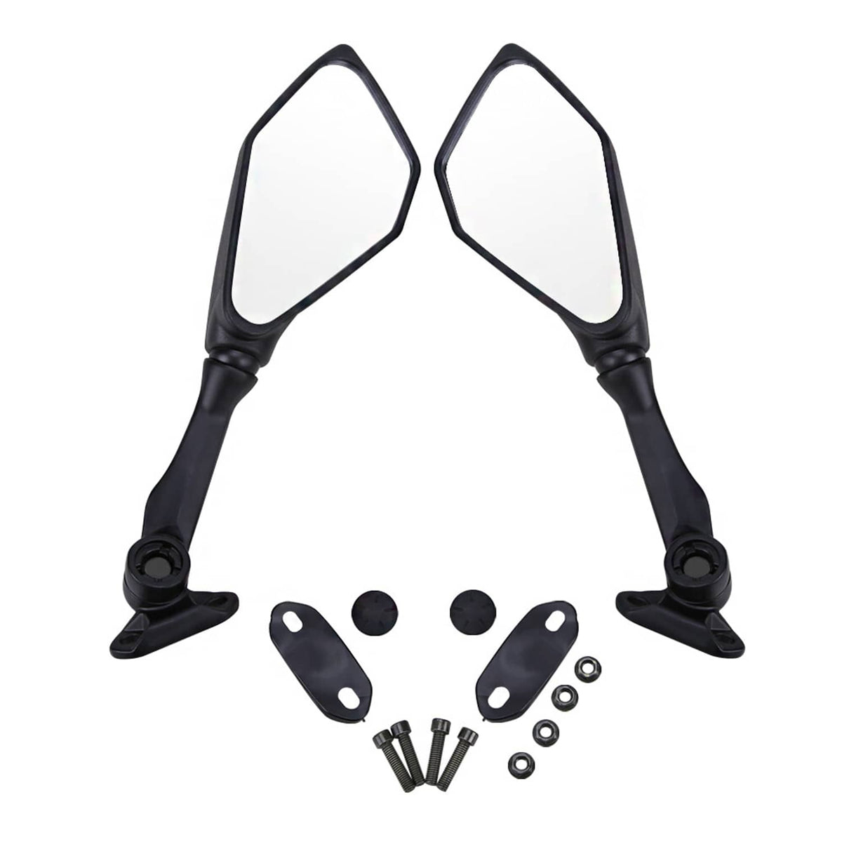 Solidspare For Kawasaki Ninja ZX6R 636 2011-2017 Left & Right Rearview Side Mirrors Black