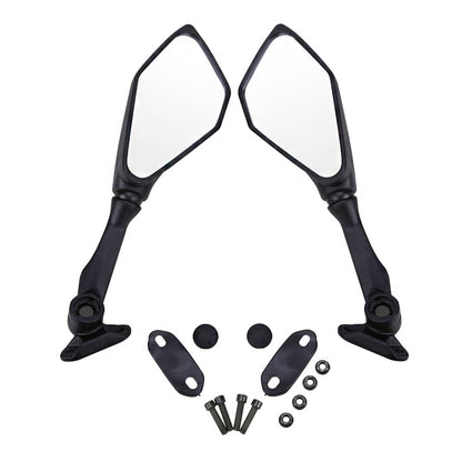 Solidspare For Kawasaki Ninja ZX6R 636 2011-2017 Left & Right Rearview Side Mirrors Black