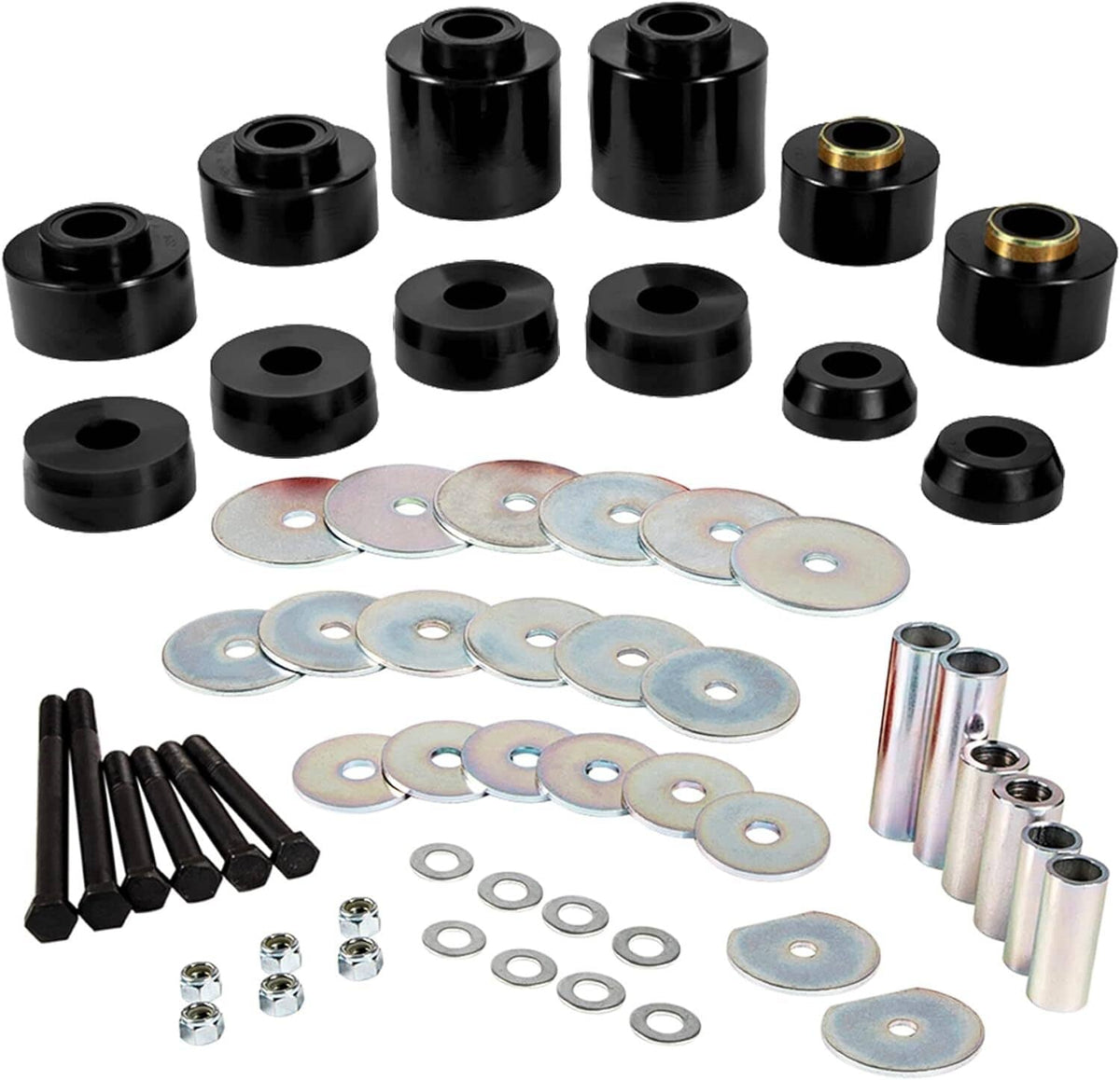 Solid Spare For 1980-1998 Ford F150 F250 F350 2WD 4WD 4.4123R Body Mount Bushing Set Kit