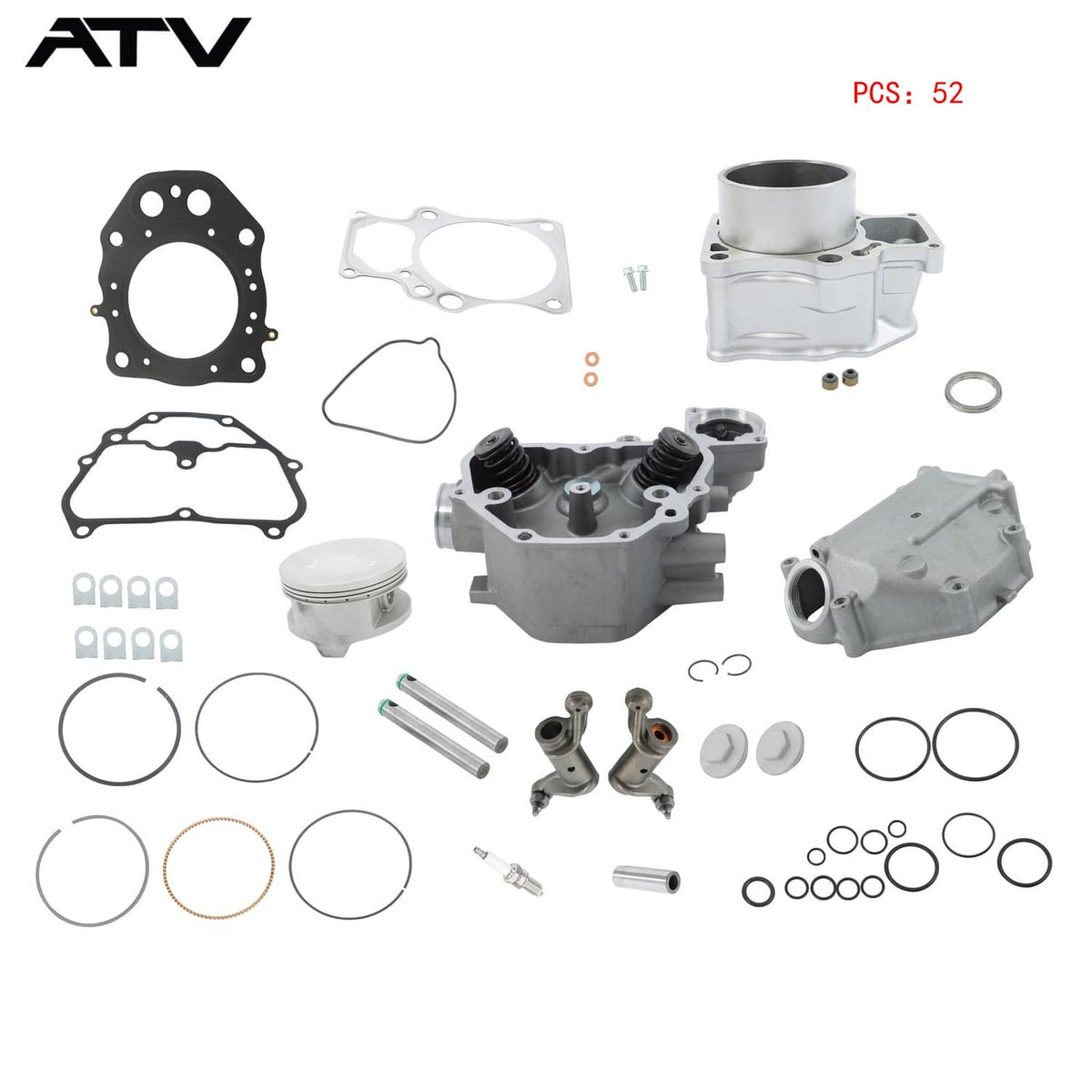 Solidspare Engine Rebuild Kit Cylinder Head & Cover Sleeve Cylinder For HONDA TRX500 12-19