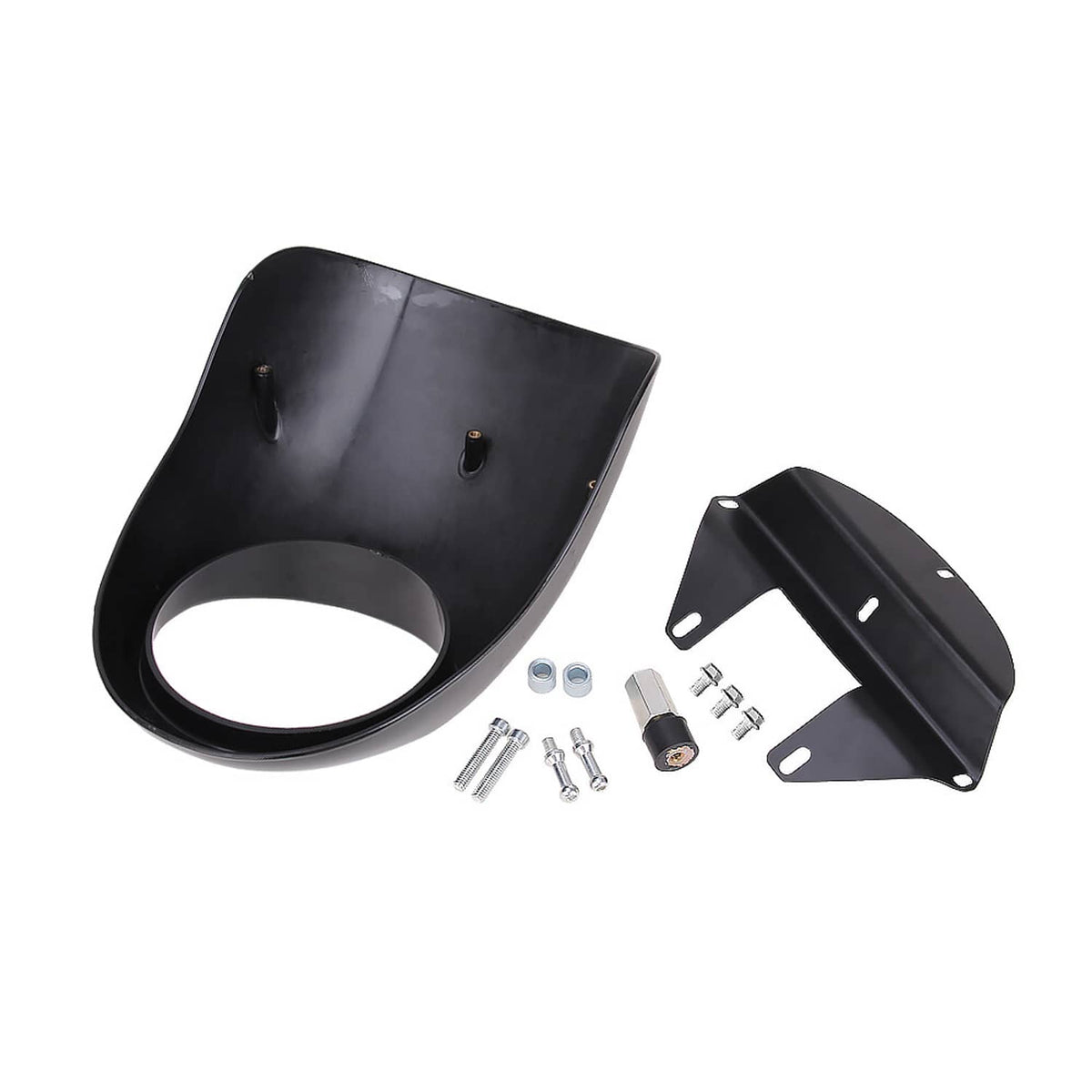 Solidspare Black Front Headlight Fairing Mask For 1973-UP Harley Sportster Dyna FX / XL