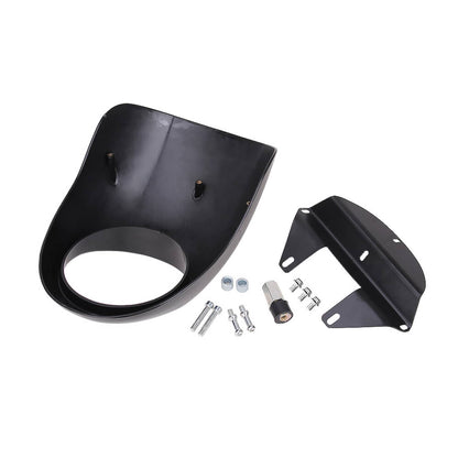 Solidspare Black Front Headlight Fairing Mask For 1973-UP Harley Sportster Dyna FX / XL
