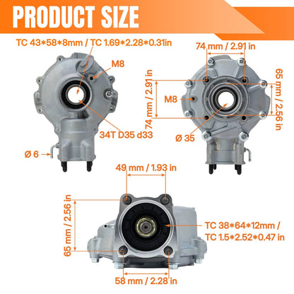 Solidspare Rear Differential Axle Shaft Wheel Hub Kit for Honda TRX300 TRX300FW 1988-2000