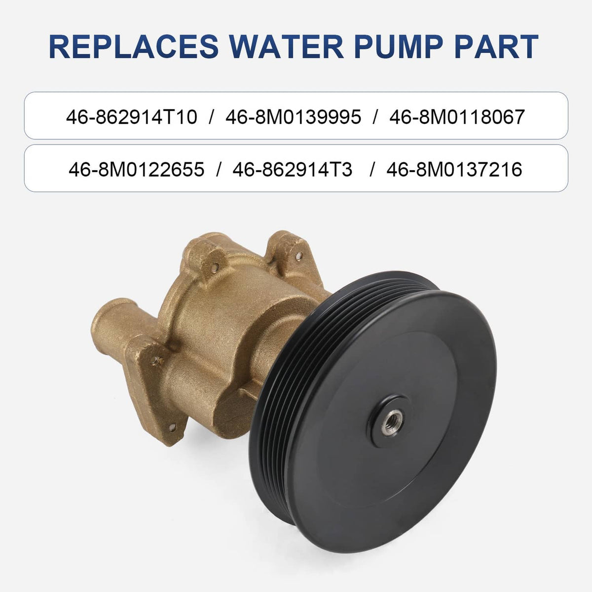 Solidspare 8M0122655 Raw Sea Water Pump 46-8M0139995 for MerCruiser Mercury Quicksilver