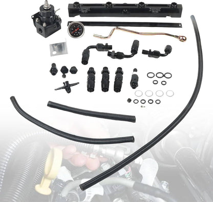 Solidspare K20 K24 Tucked Fuel Line System Kit for K-Series K-Swaps DC2 EG EK Civic Integra