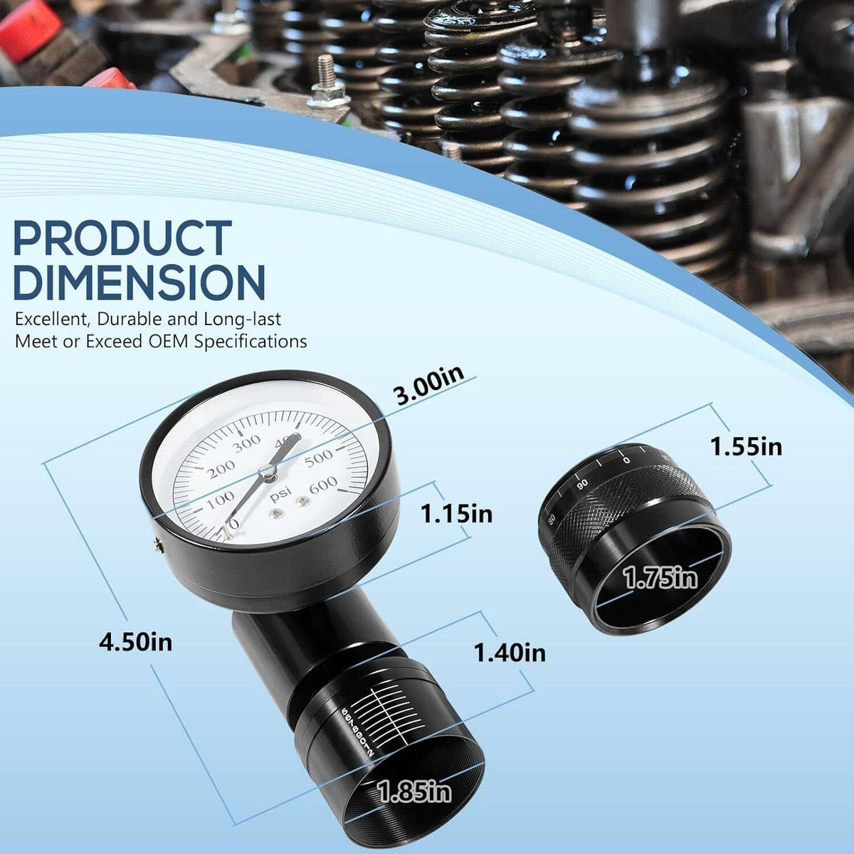 Solid Spare 66841 Engine Mini Valve Spring Tester with Micrometer Combo, Vise/Arbor Mount