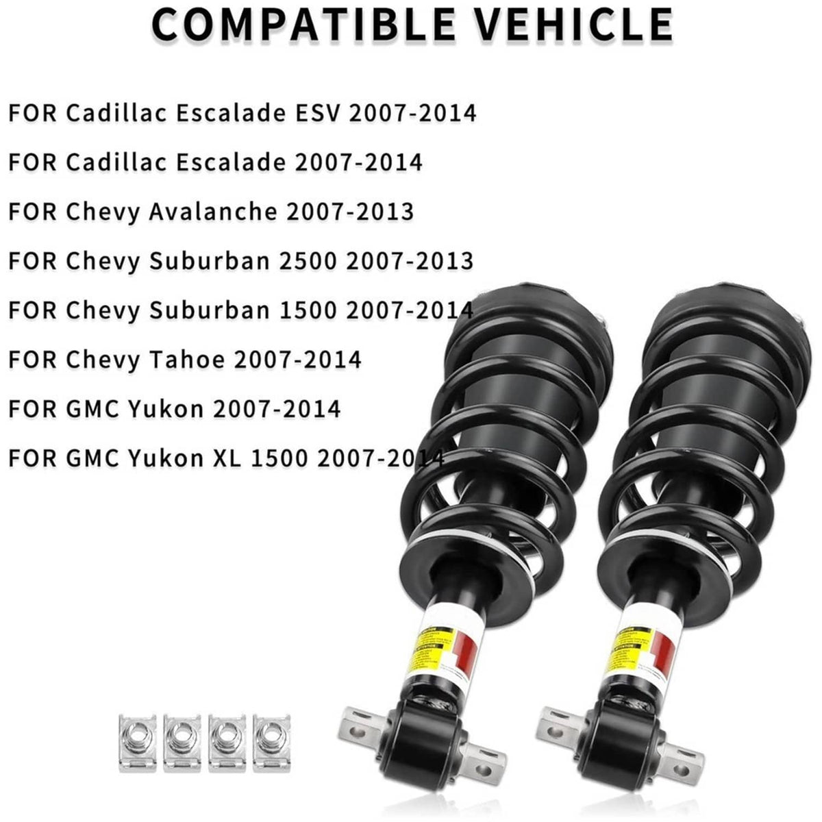 Solidspare 4x Front Rear Shock Struts w Magneride For 2007-2014 Cadillac Escalade Tahoe GMC