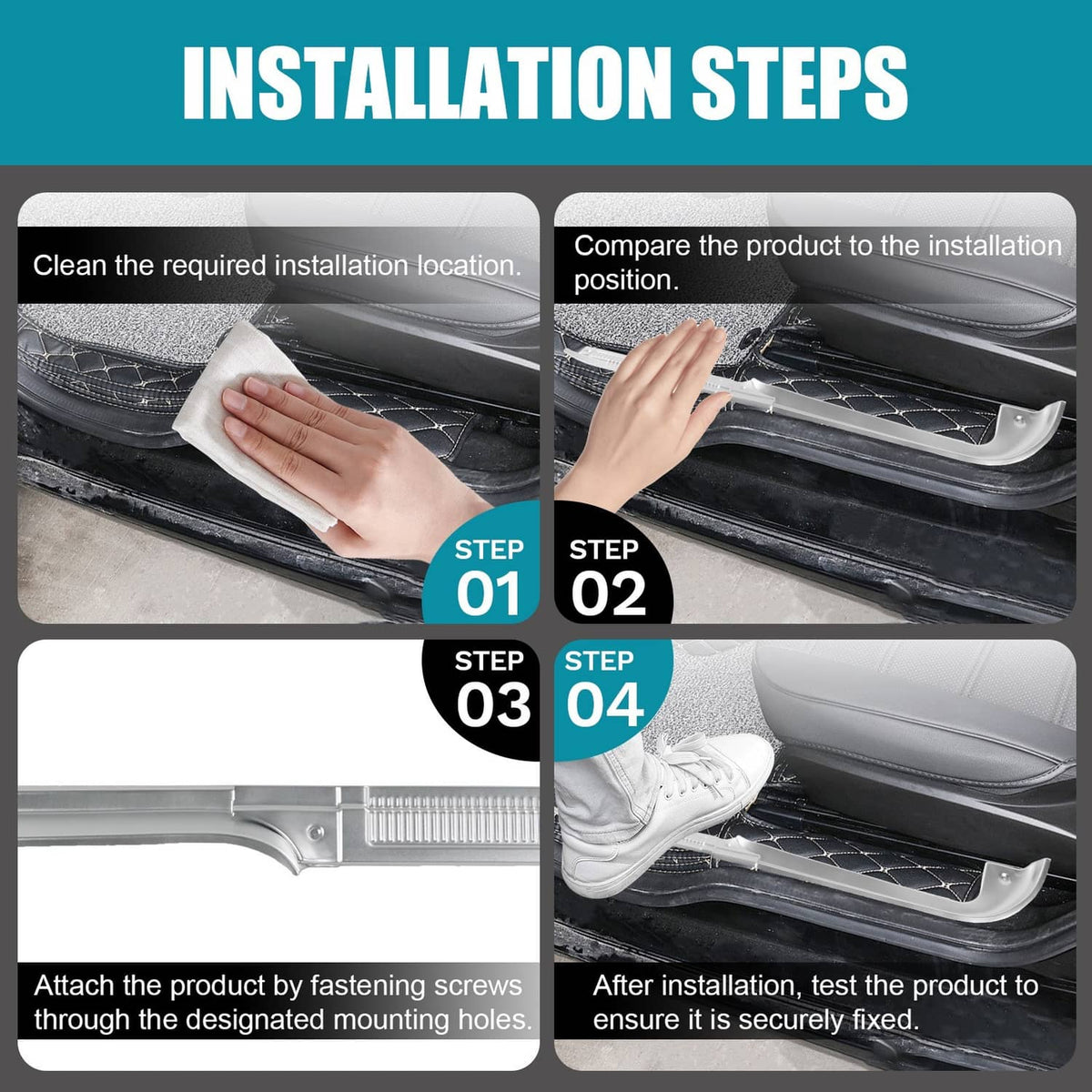 Solidspare Door Sill Protector Kit For 1978–1991 Chevy GMC C/K R/V Series Pickup Aluminum
