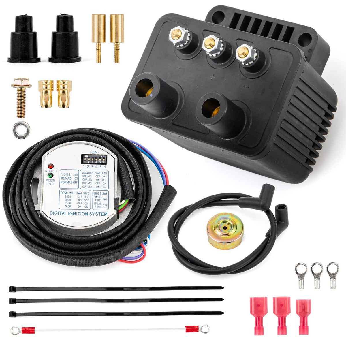 Solidspare NEW 53-660 Single Fire Programmable Ignition Kit Fit For Big Twin Evo 53-644