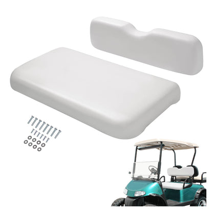 Solidspare White Golf Cart Front Seat Bottom Cushion Backrest For EZGO RXV 2008-Up Models
