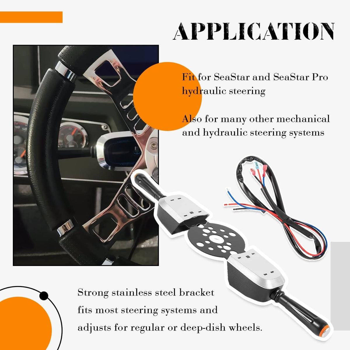 Solidspare PT2000-1P Bezel Control Switch Dua Blinker Trim/Jack Plate for Seastar Hydraulic