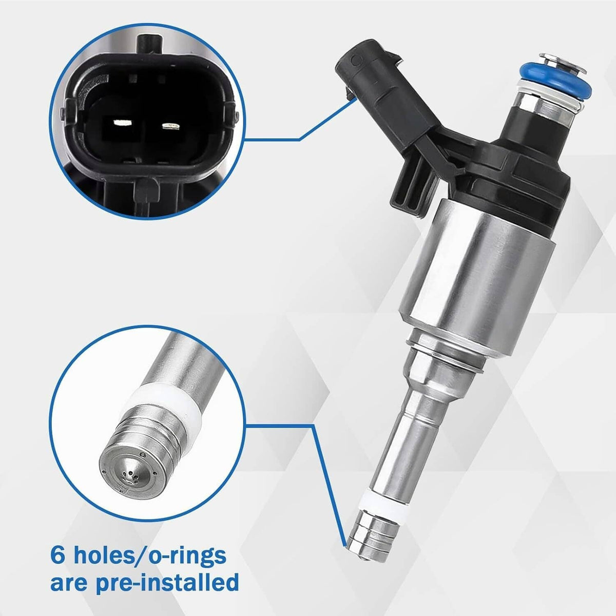 Solidspare 4Pcs Fuel Injectors 06H906036G For Audi A4 TT VW Jetta Golf CCTA 2.0T Turbo