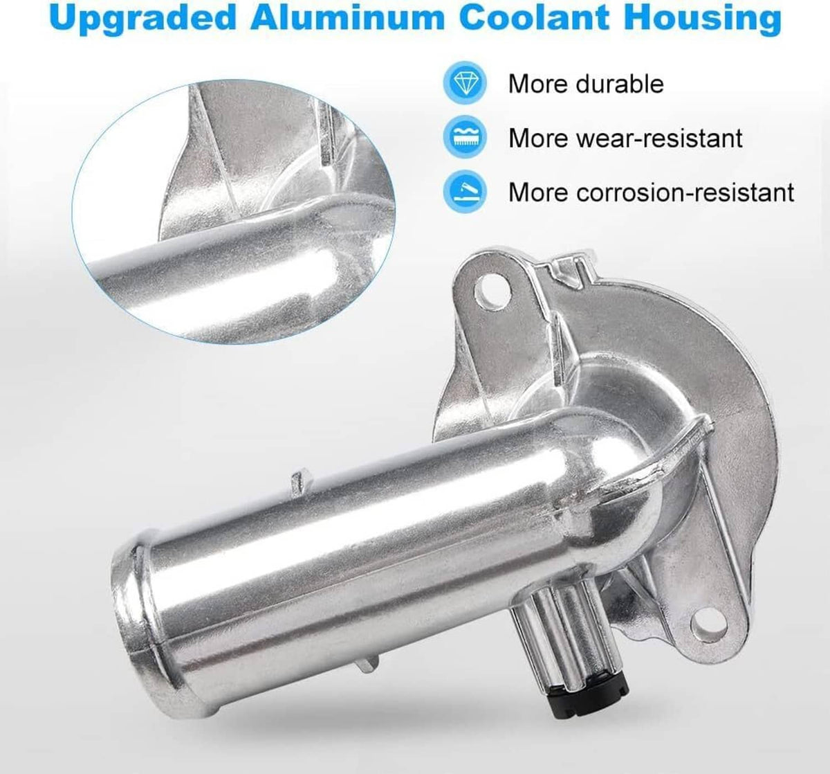 Solidspare Aluminum Upgrade Coolant Thermostat Housing For Jeep Wrangler JK 3.6L 2012- 2018