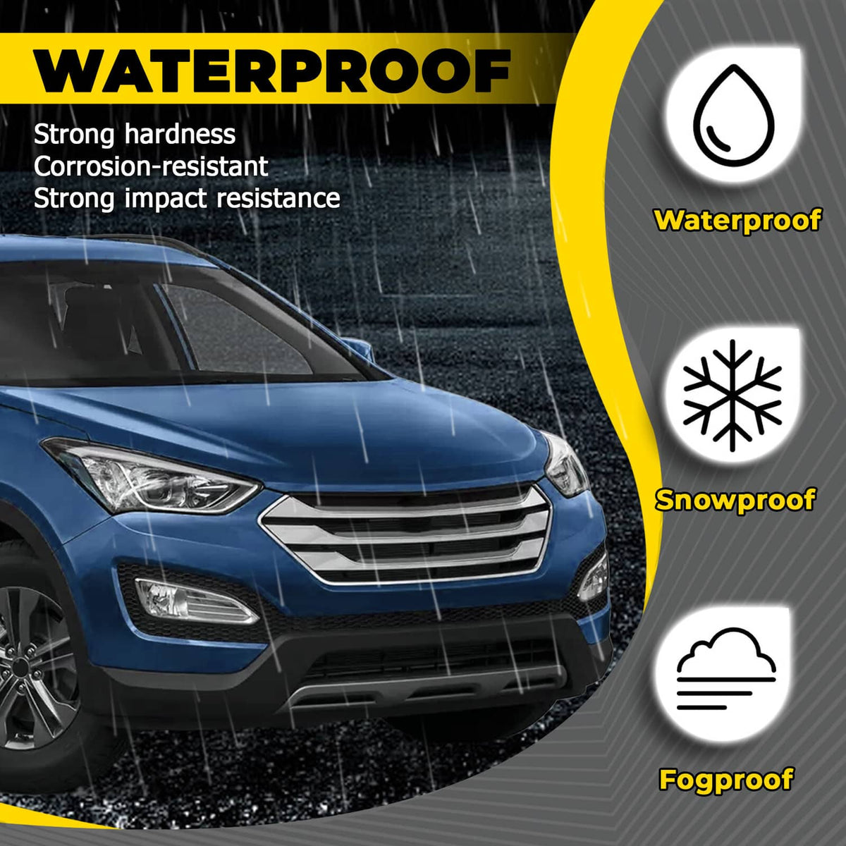 Solid Spare Fog Light Front Driving Lamp Passenger Side For 2013-2016 Hyundai Santa Fe Sport