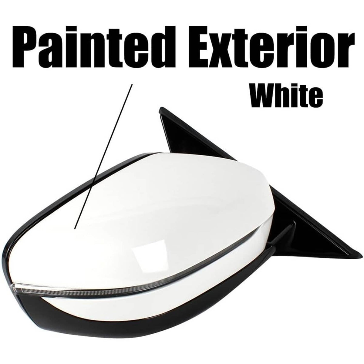 Solidspare New Passenger Side Mirror w/Blind Spot White For 2019-2023 BMW 320i 330i 330e