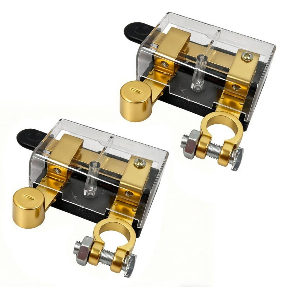 Solid Spare 2Pcs 12/24V Battery Cut-Off Disconnect Top Post Switch Isolator Kill For Car RV