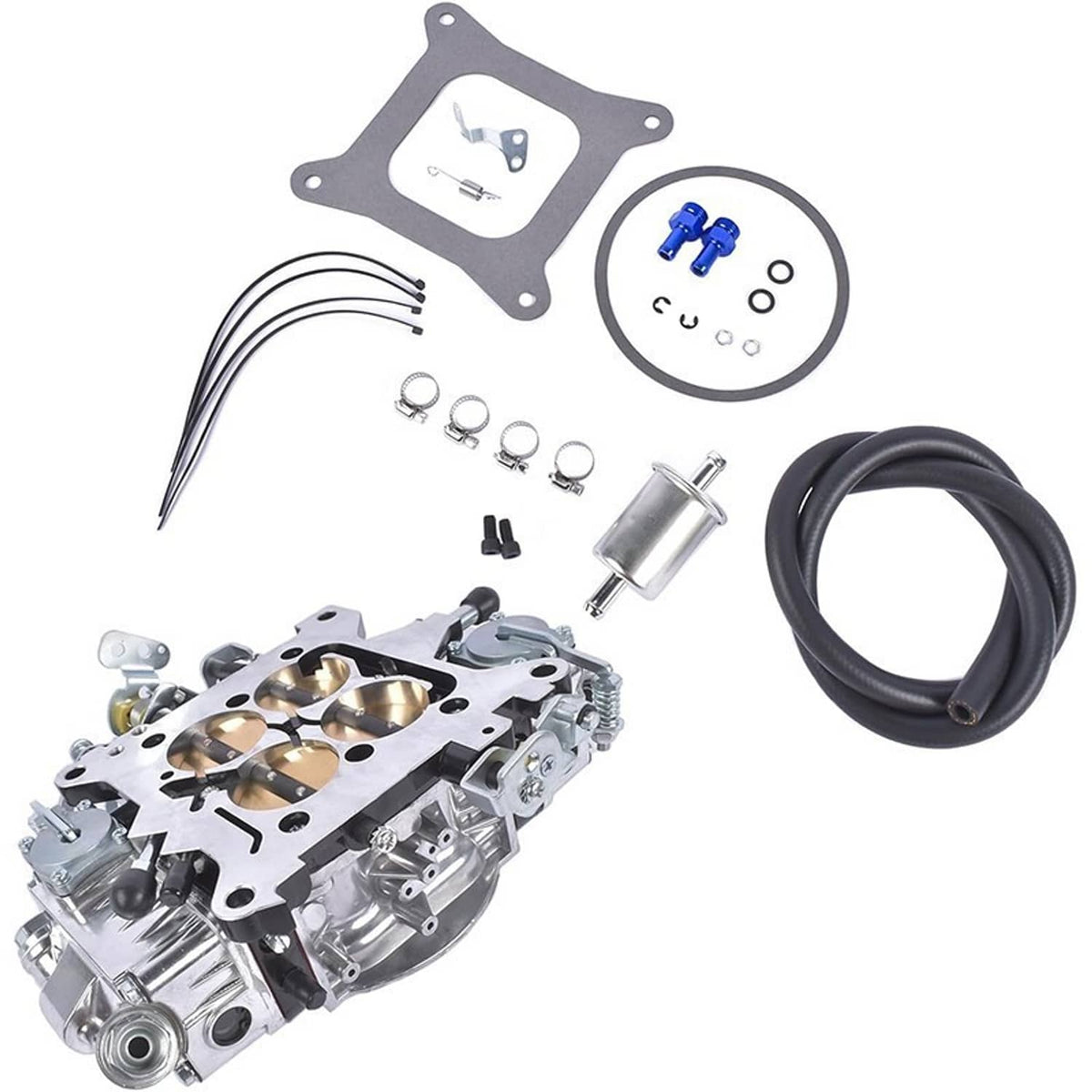 Solidspare 750 CFM Billet Aluminum 4 Barrel Double Pumper Race Carburetor BR-67200 Gasoline