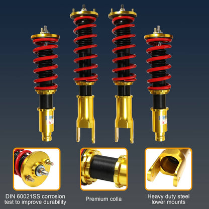 Solidspare Full Coilover Suspension Shocks FIT Honda Civic CRX 88-91 Acura Integra 90-93