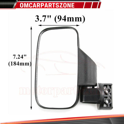 Solidspare Pair UTV Rear View Side Mirrors 1.75" 2 For Polaris RZR XP Crew 570 800 900 1000