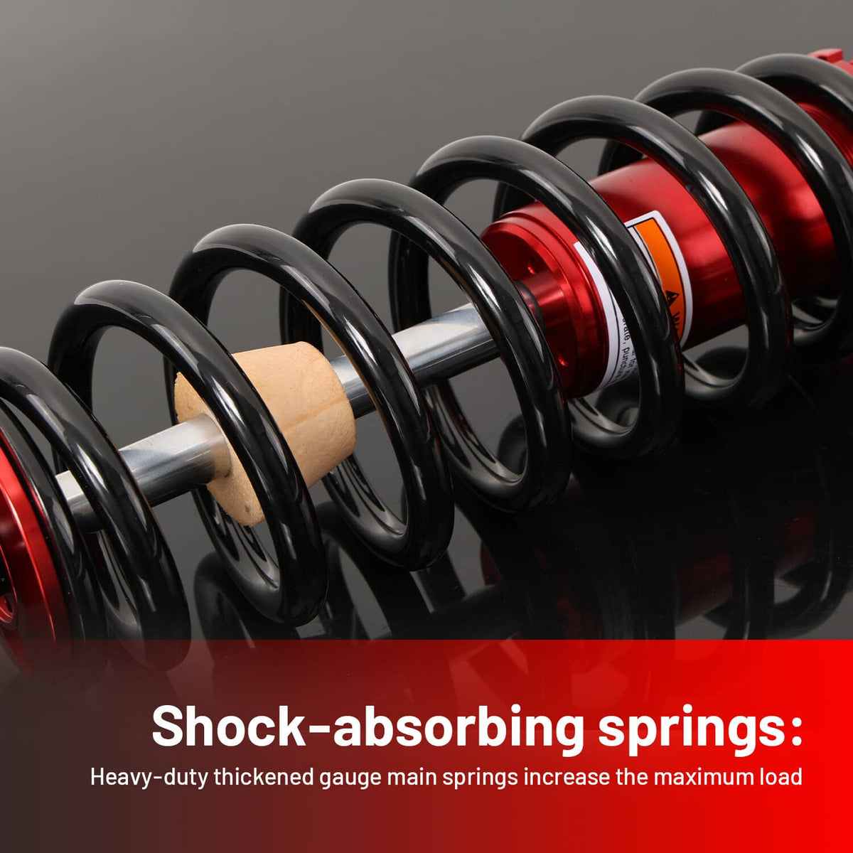 Solidspare 2PACK 460mm 18" Front Shocks For Polaris Ranger 570 900 1000/Crew Adjustable